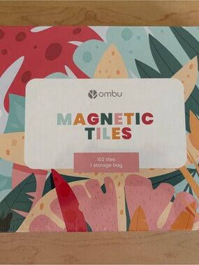 Ombu Magnetic Tiles 102 Piece Set And 1 Storage Bag